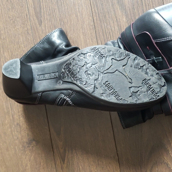 PIKOLINOS Black Ankle Boots with Pink Accents - Picture 9 of 12